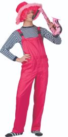 Bib Overalls Neon Pink-Size Medium