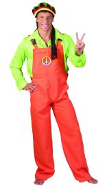 Bib Overalls Neon Orange - Size Medium