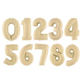 Balloon-Foil-FM-Number 40"-Satin Cream